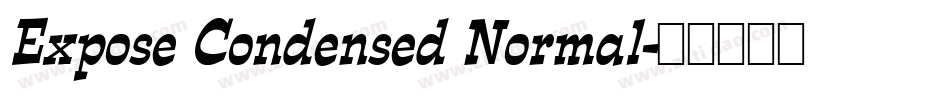 Expose Condensed Normal字体转换